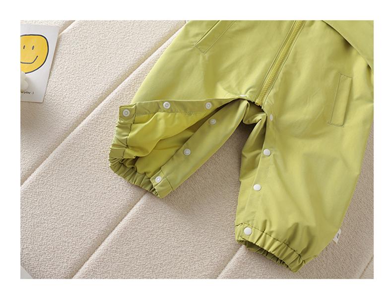 Salopetă de primăvară pentru băieți - Salopetă drăguță cu glugă pentru bebeluș (Primăvară toamnă)