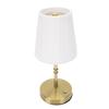 Cordless LED Table Lamp USB Touch Control Dimmable Fabric Shade Table Lamp for Bedroom