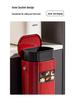 Premium Large-Capacity Trash Can with Lid – Ideal for Living Room, Bedroom, and Kitchen; Elevated Design for Easy Use.