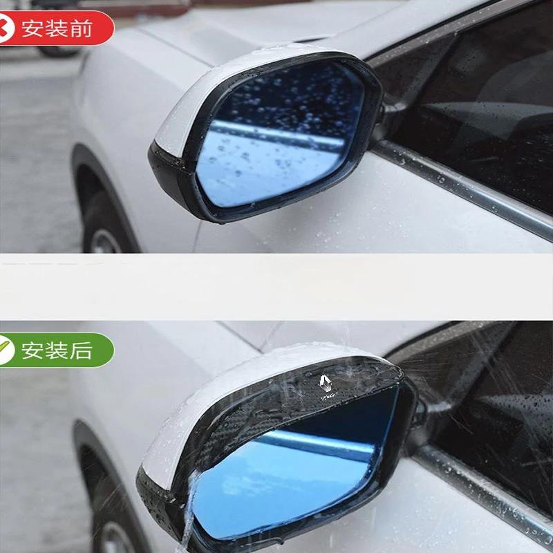 Hub Caps Car Rearview Mirror Eyebrow Rainproof Cover For Renault Clio Laguna Megane 2 3 Duster Logan Captur Talisman Trafic Kwid