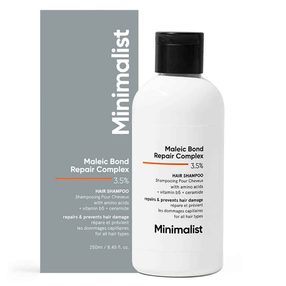 Minimalist Bond Repair Shampoo For Damaged & Frizzy Hair With Maleic Complex 3.5% Sulphate Free Cleanser 250 Ml Pack Of 1