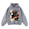 Oversized Hooded Cotton Sweatshirt With Batik Print Vintage Streetwear Men Winter Loose Fit