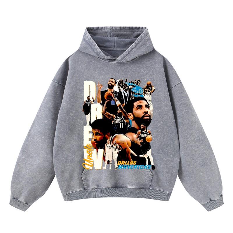 Oversized Hooded Cotton Sweatshirt With Batik Print Vintage Streetwear Men Winter Loose Fit