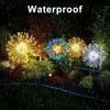 LED Solar Fireworks Lights Outdoor Decorative Multicolor Starburst Waterproof Lamps with 8 Modes for Garden Path Home Lawn