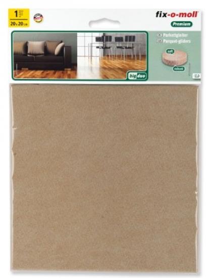 Meister TopSoft Self-Adhesive Felt Gliders - 25mm X 25mm, 9 Pieces, 5mm Thick Beige Felt Pads For Furniture
