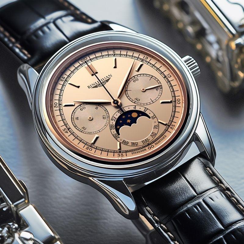 Men Business Casual Leather Watch Quartz Analog Wristwatch Birthday Gift Daily Decoration