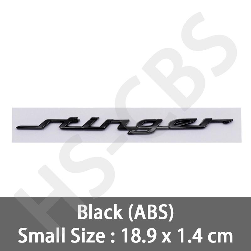 1Pc Large Small Size ABS Stinger Letter Logo Car Front Hood Engine Embelm Rear Trunk Badge Tailgate Decal Accessories