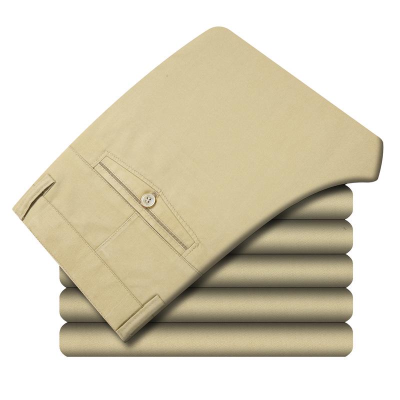 

Мужские летние хлопковые повседневные брюки – Легкие, со средней посадкой, прямого кроя, подходят для мужчин среднего и пожилого возраста 32 хаки