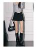 Khaki High-Waist Slimming Mini Skirt for Women - Autumn/Winter Collection