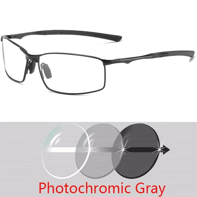 Anti-Glare Square Myopia Sunglasses Men Fashion Metal Driving Prescription Sun Glasses For Male 0 -0.5 -0.75 To -6.0