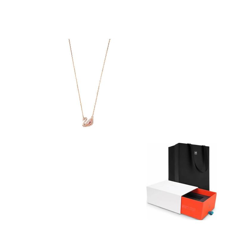 Swarovski Dazzling Swan Crystal Necklace Women Necklace Rose-Gold 5469989
