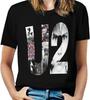 KJDMHMTE T-Shirt for Women U2 Rock Band Women's Short Sleeve T-Shirt Casual Crew Neck Athletic T-Shirts(1)