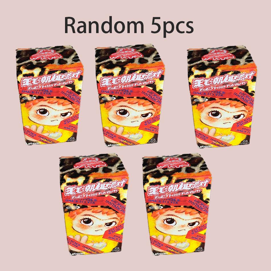 Wakuku Genuine Fuzzy Trendy Fun Party Series Blind Box Vinyl Action Figure Pendant Face Mystery Gift for Children Surprise Toy