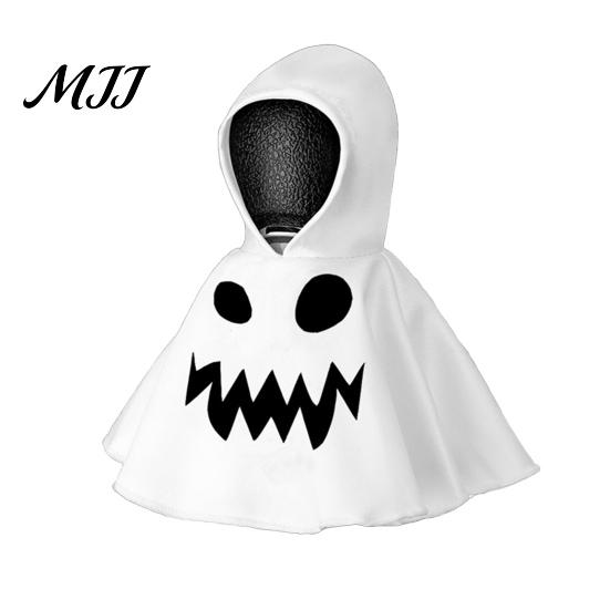 Lawn Goose Outfit 1/6Pcs Halloween Ghost Hoodie Outfits Car Gear Shift Cover Decoration Porch Garden Statue Clothing Auto Hooded Sweatshirt
