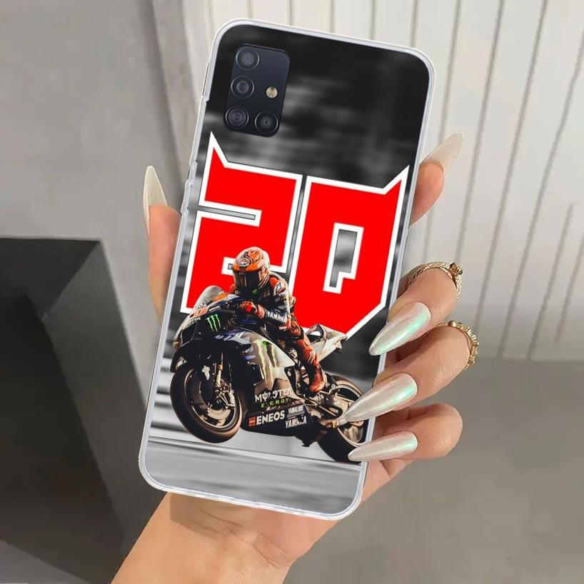 Fabio Quartararo Moto Nr. 20 Handyhülle für Samsung Galaxy A52 A32 A22 A12 A02S A50S A30S A10S Note 20 Ultra 10 Plus S10 A31 A20