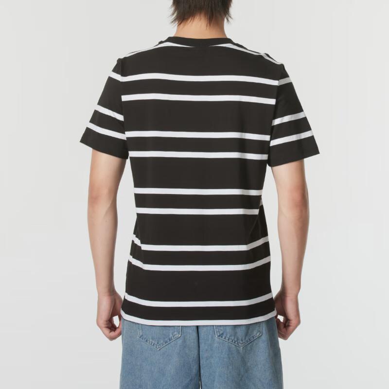 Puma Striped Fitness Training Comfortable Short Sleeve T-Shirt Men Tops Black 685563-01