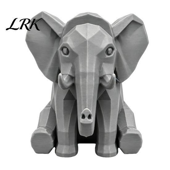 Animal Shape Desk Decor Elephant Glasses Holder, 3D Printed Geometric Eyeglass Display Office Accessories Organizer, Decorative Desktop Ornament