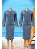 European and American Women's High Waist Unique Denim Maxi Dress