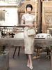 2024 New French Cheongsam: Retro Chinese Style Long Dress for Young Girls - Summer Collection