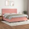 VidaXL Divan Bed with Mattress Pink 200x200 Cm Velvet - Model 3143228