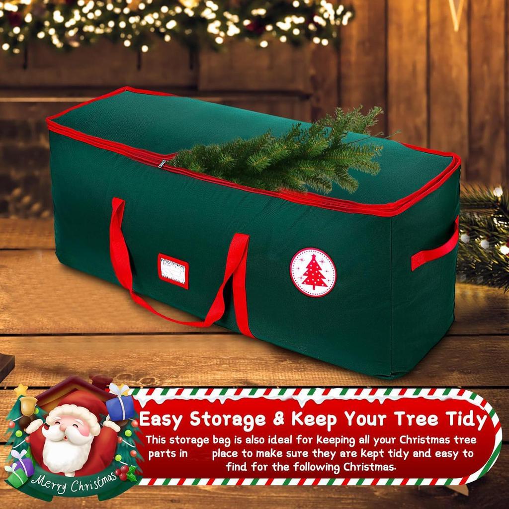 Christmas Tree Storage Box 600d Oxford Waterproof Christmas Tree Storage Bag with Handles Zipper Container for Fits Up To 7.5ft