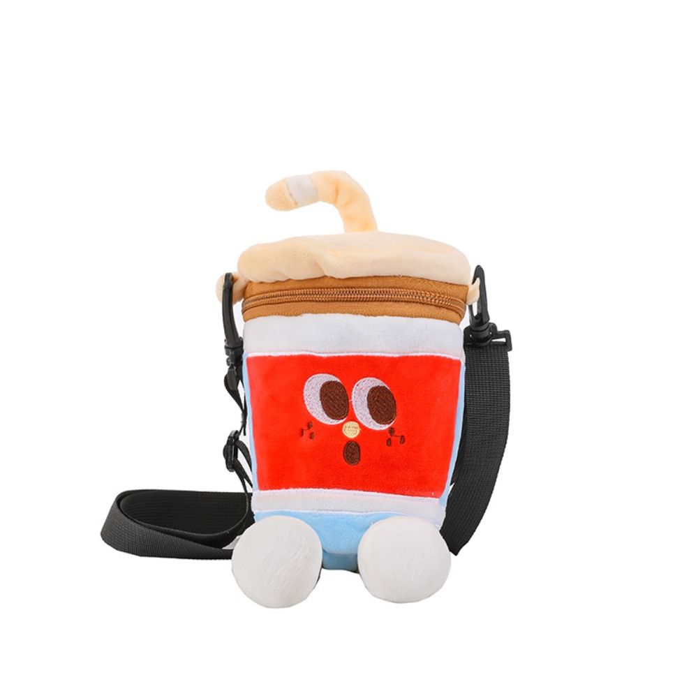 Doll Cartoon Hamburger Bag Fluffy Shoulder Bag Casual Plush French Fries Handbag Children