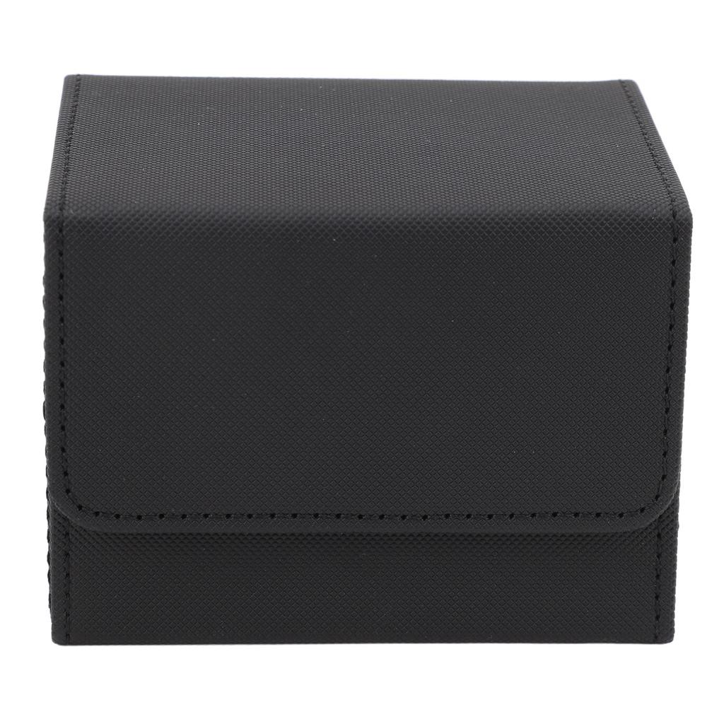 Card Deck Box Magnetic Flap Lid Large Capacity PU Leather Card Storage Case for Game Cards Tarot