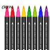 Professional Nail Design Tools 12Pcs 24 Colors Dual Ended Art Pen Set, Markers with DIY Manicure Supplies Fine & Wide Tips, Quick?Dry Painting