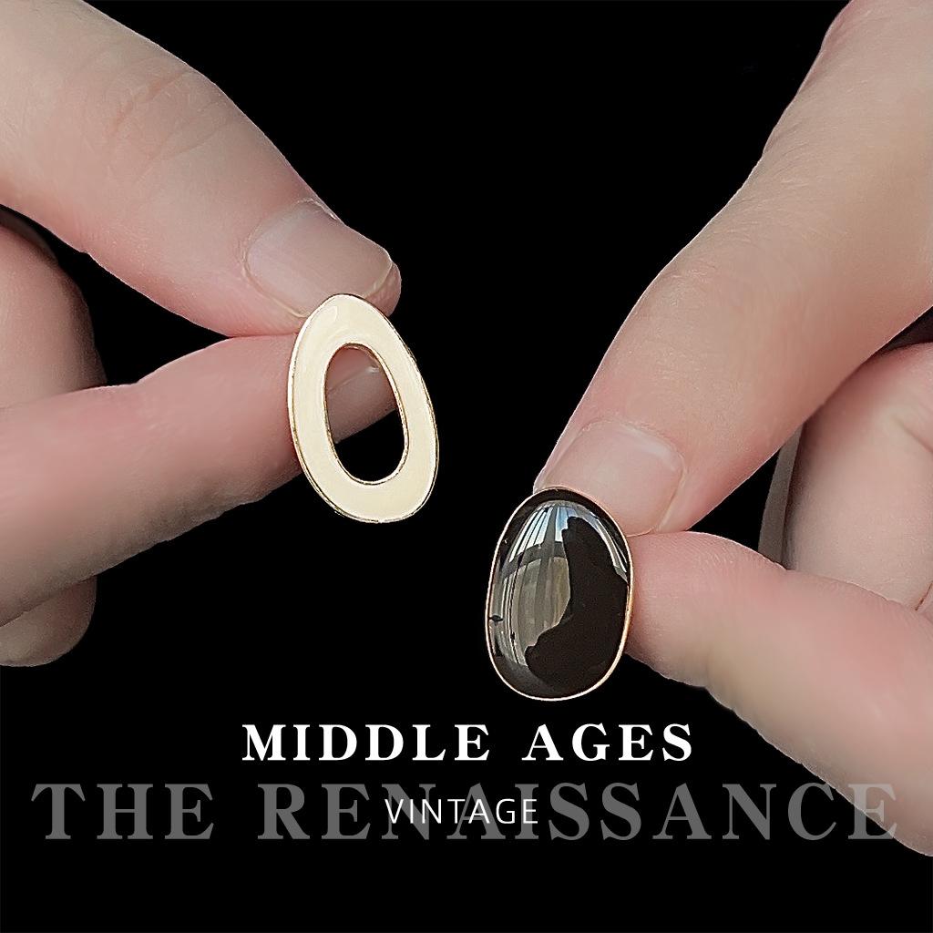 Майярд кофе АБ серьги-гвоздики геометрические асимметричные подвески серьги с глазурью серьги