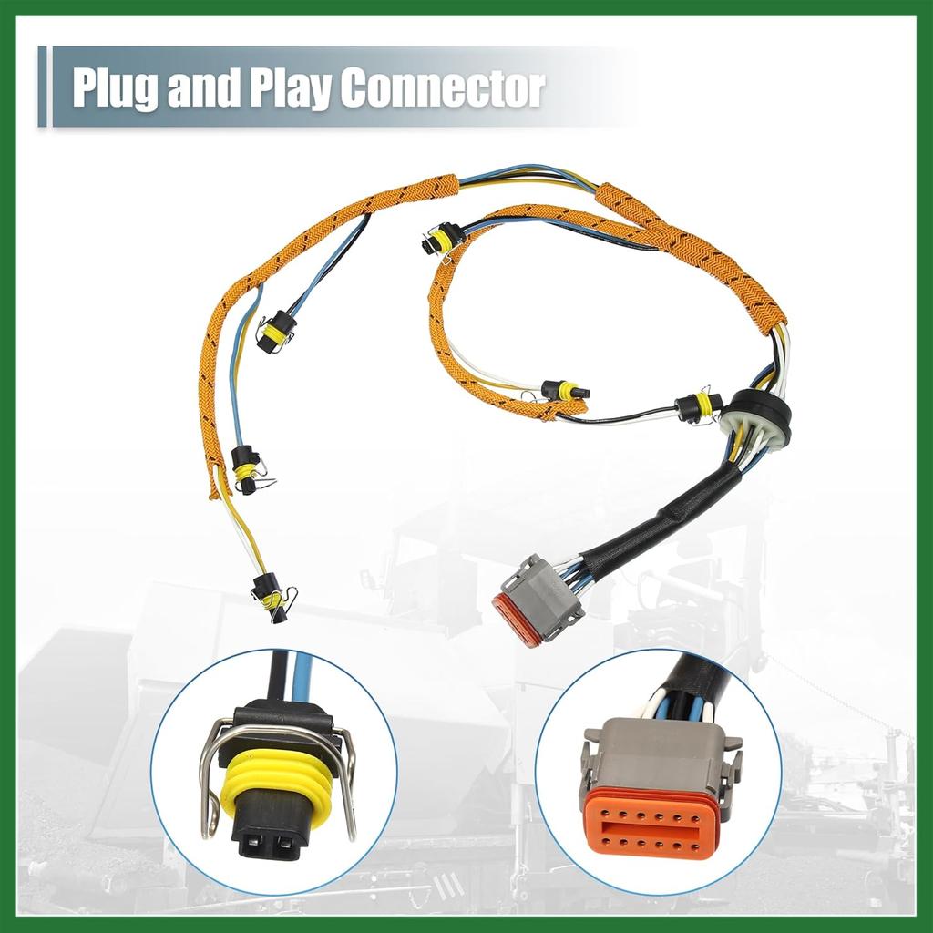 Motoforti Engine Fuel Injector Wiring Harness for CAT for Caterpillar C7 Engine Excavator 2225917 Fuel Injector Wiring Harness Assembly Long-lasting