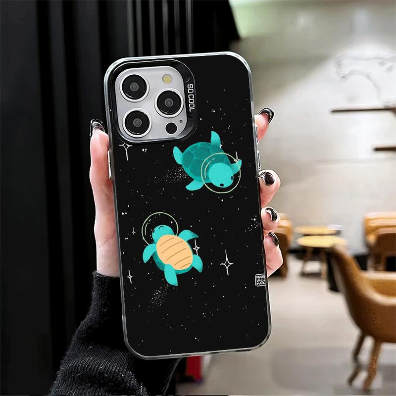 Cartoon Ocean Sea Turtle Shockproof Phone Case for iPhone 17 Air 16 16E 15 Pro Max 14 Plus 13 Mini 12 Back Cover Anti Fall Funda