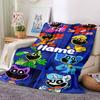 Customiz Name Personality Smiling Critters Blanket Soft &Warm Sofa Office Bed Travel Lunch Break Blanket, Gift Suitable All Seasons