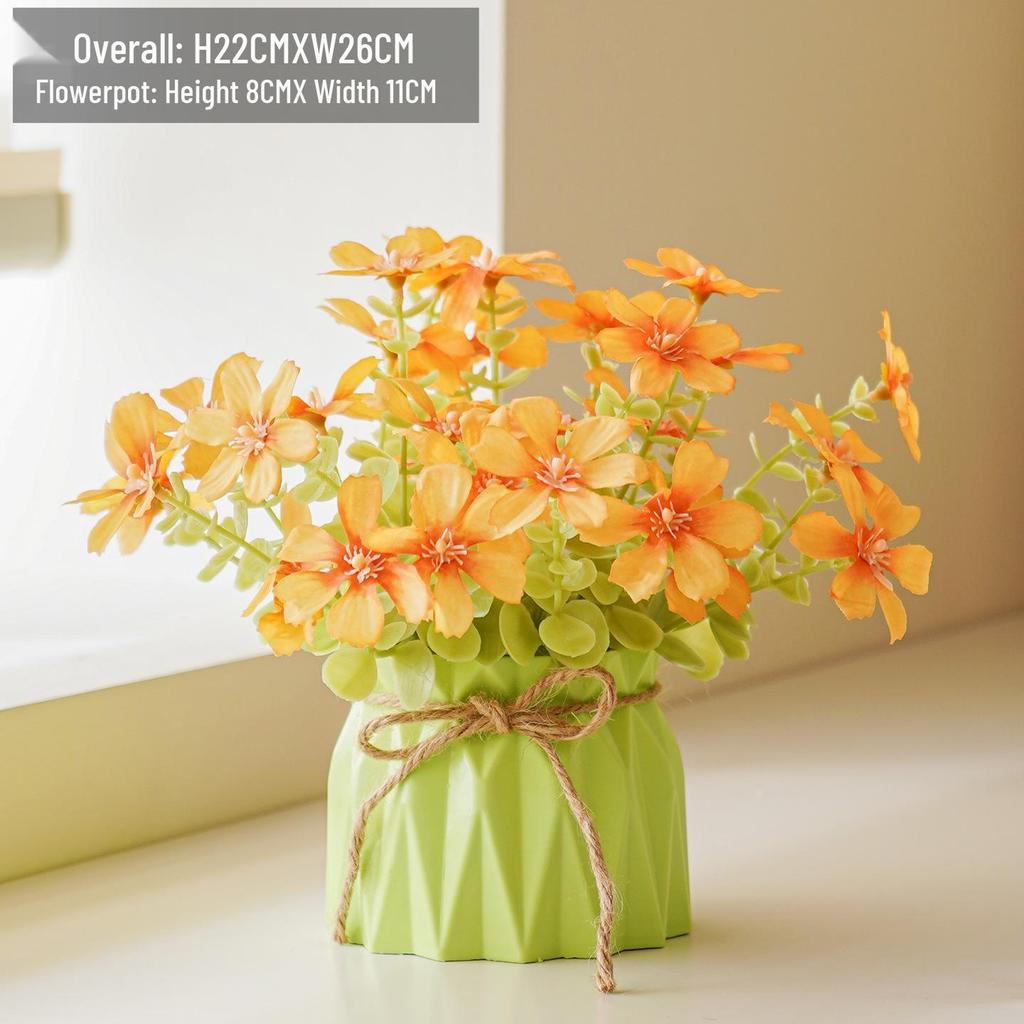 Artificial Flowers Desktop Ornament for Living Room and Dining Table Decoration