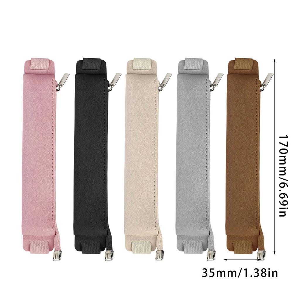 Adjustable Elastic Band Pen Holder Sleeve Leather Pen Pouches Leakproof Slim Pencil Case for Hardcover Journal Notebook