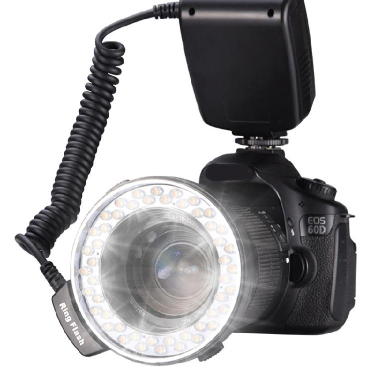 Studio Grade Macro Flash Light With Two Side Lighting 8 Interchangeables Adapters 4 Color Filters For Professional Photography