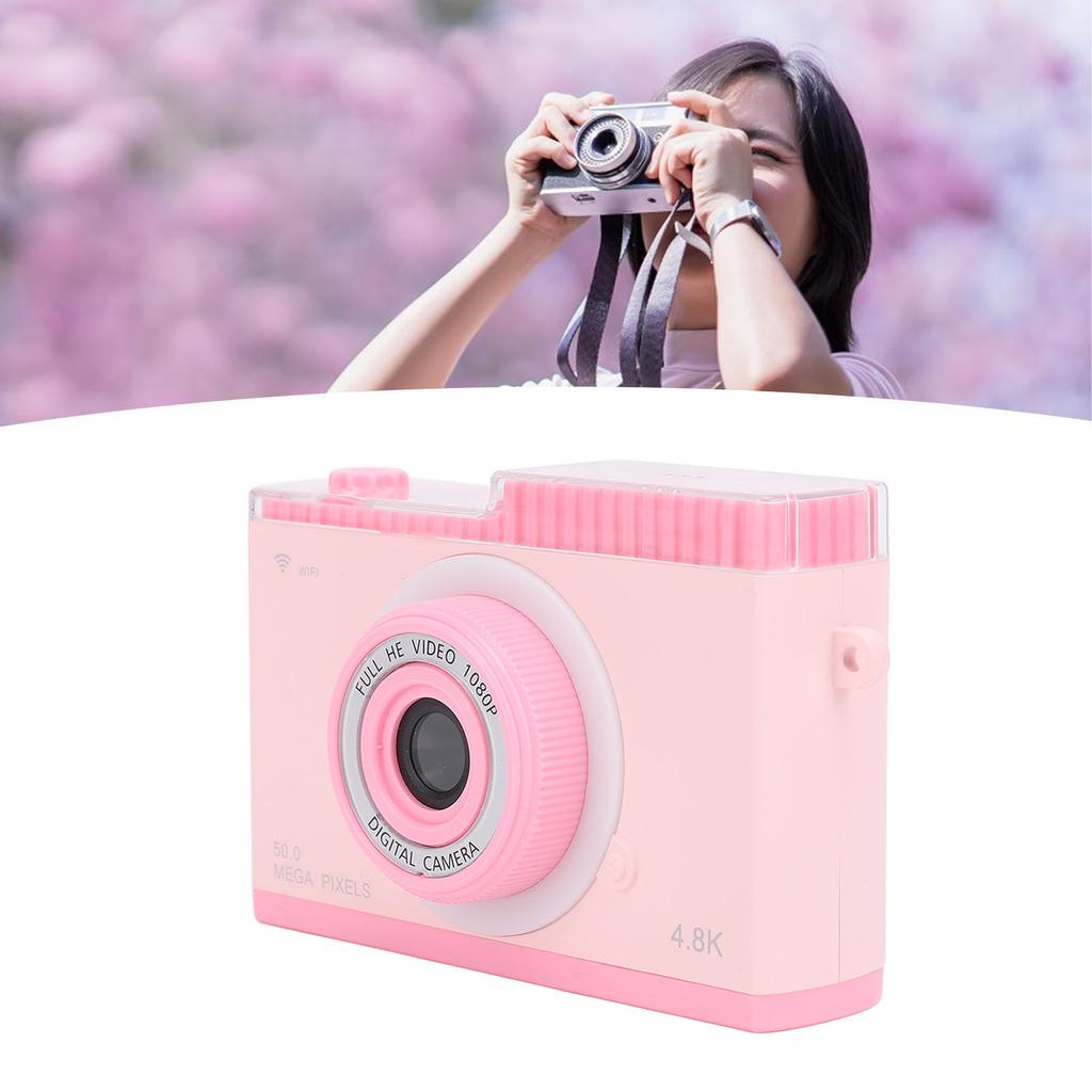 Digital Camera 48 80P 8x Digital Zoom Support Wireless Fidelity   Retro Compact Camera with MP3 Playback Filters Frames