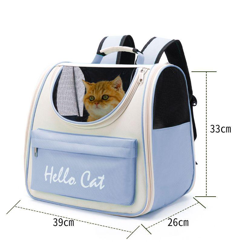Travel Cat Backpack: Multifunctional, Foldable, Soothing, Anti-Scratch Double Shoulder Bag with Pet Compartment