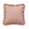Piping Design Ruffled Edge Pillowcase Striped Print Striped Printed Cushion Cover  Sofa Use