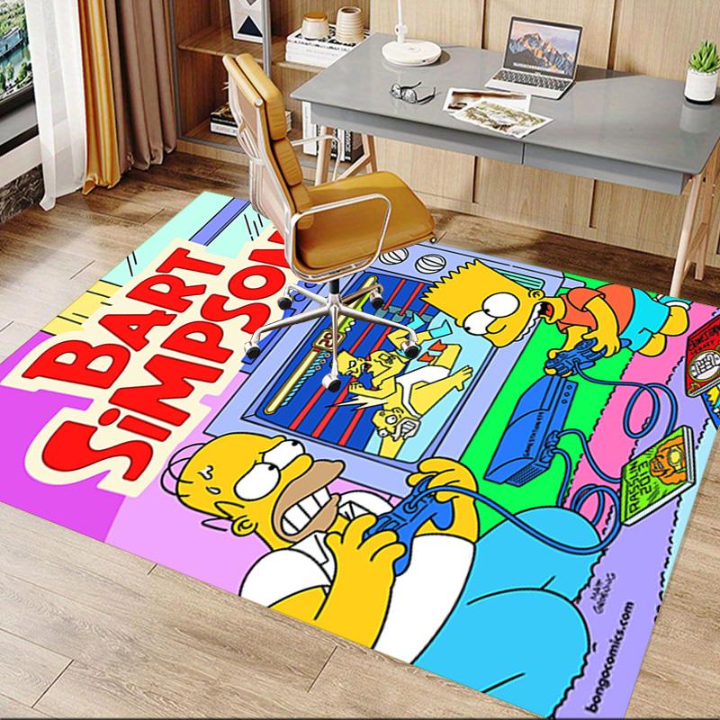 1pc Simpsons Family Dinner Carpet for Playroom Bedroom Living Room Sofa Home Decor,kids Game Area Rug Non-slip Floor Mat Y82664