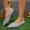 Womens Flyknit Slipon Loafers With Rubber Sole For Daily Casual Wear