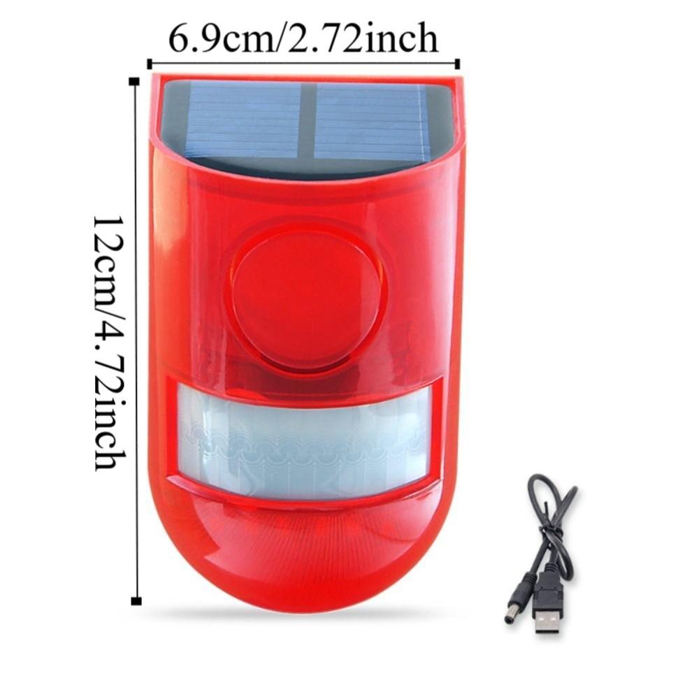 Rechargeable Solar Alarm Multifunctional Solar Charging Alarm Solar Lamps  Field Security