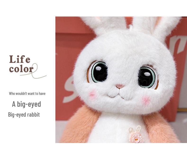 Cute Long-Eared Rabbit Plush Toy - Cartoon Big-Eyed Doll for Kids' Companionship and Gifts