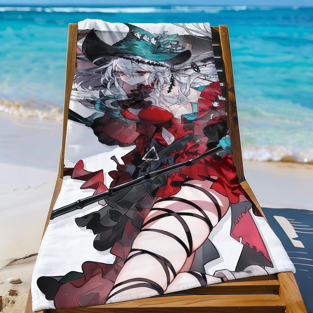 Game Arknights Skadi Towel Sports Quick Dry Travel Camping Gear Sandproof Soft Light Large Beach Towel