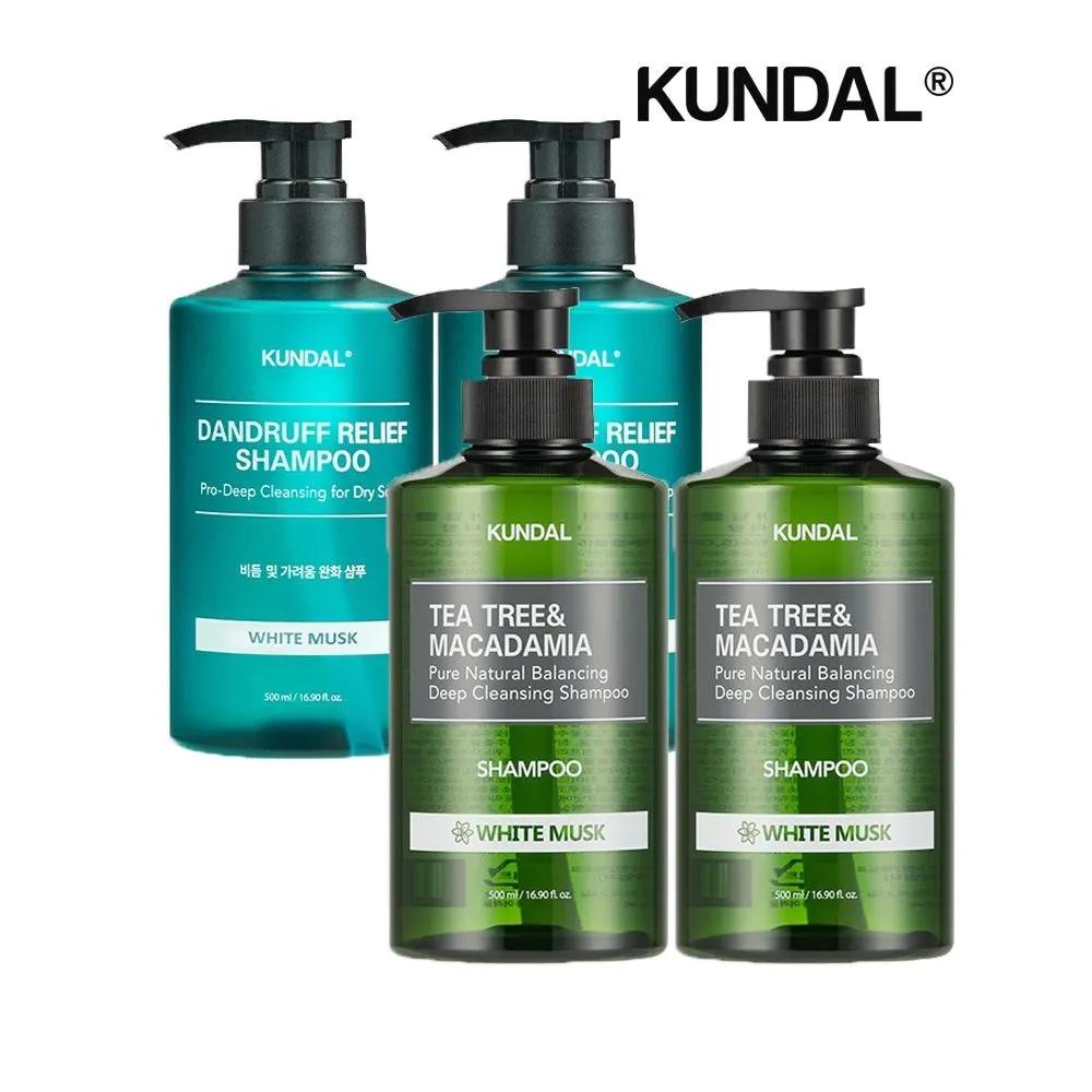 

KUNDAL Pro Clean Anti-Dandruff Shampoo White Musk 500ml x2 + Deep Cleansing Shampoo for Oily Hair White Musk 500ml x2