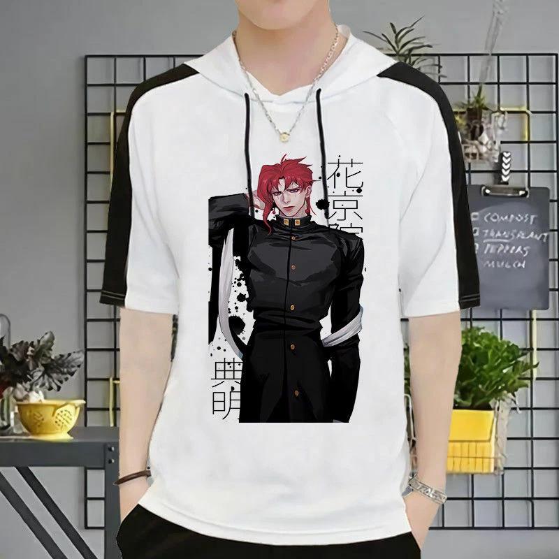 

Jojo s Bizarre Adventure Anime Hooded T-Shirt Tee Jumper Costumes Polyester S