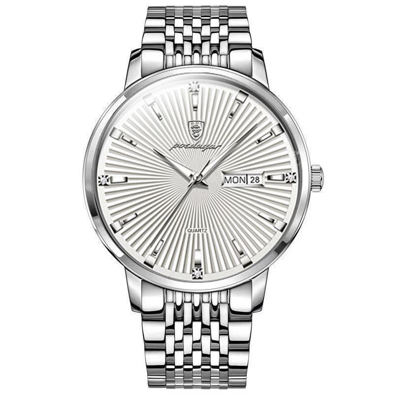 

Waterproof Thin Mens Watch With Luminous Dial And Calendar For Business Men Style L