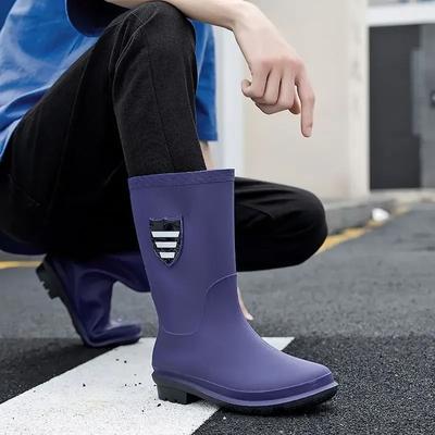 Slipper Herrenschuhe Wasserdicht Resistent Herren Regenstiefel Angeln Teenager Arbeit Gummi Breite Zehen Rutschfest Designer Garten Erwachsener