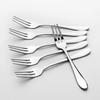 12pcs Stainless Steel Tea Dinner Server Spoon and Cake Fruit Forks Kitchen Accessory Wedding Party for Dessert, Salad, Appetizer, Cocktail(6 Forks +