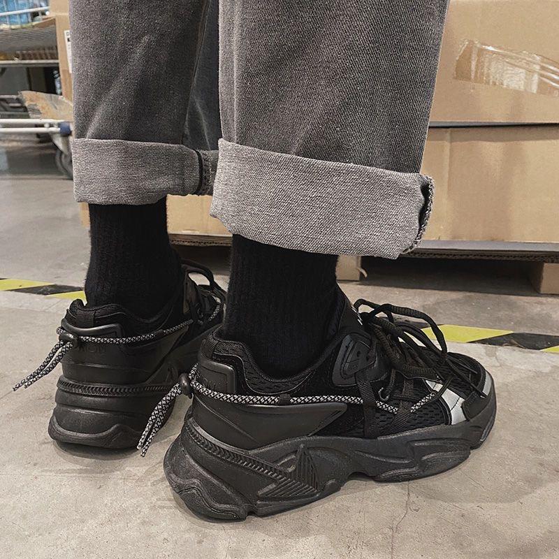 Women's Chunky Sneakers Thick Bottom Platform Vulcanize Shoes Fashion Breathable Casual Running Shoe for Woman Female