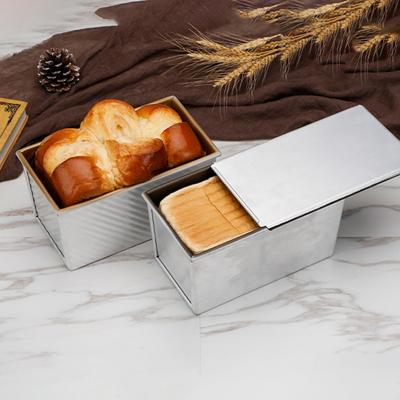 Toast Mold Loaf Pan with Lid Non-stick Coating Aluminum Alloy Bread Container for Healthy Baking Sandwich Toast Oven Bakeware